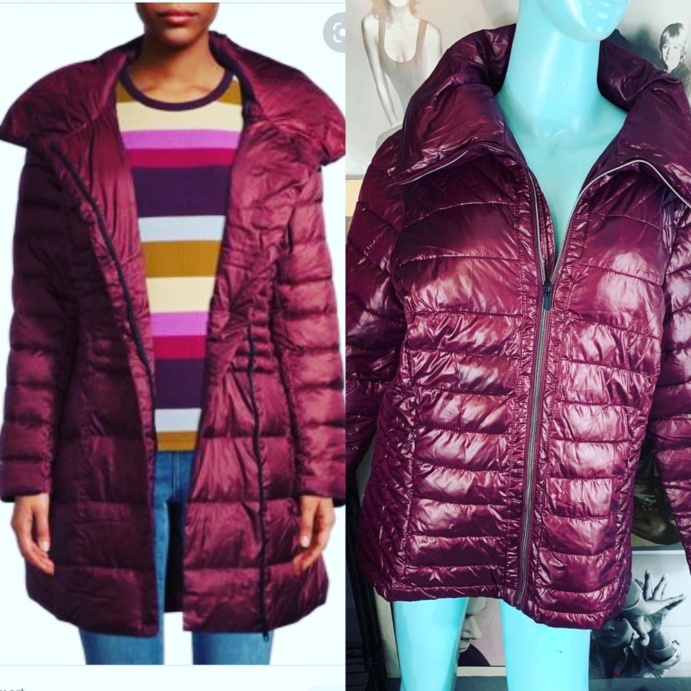 ❤️ Like New! WORN ONCE Big Chill Burgundy WINE Light WEIGHT Puffer Coat M L